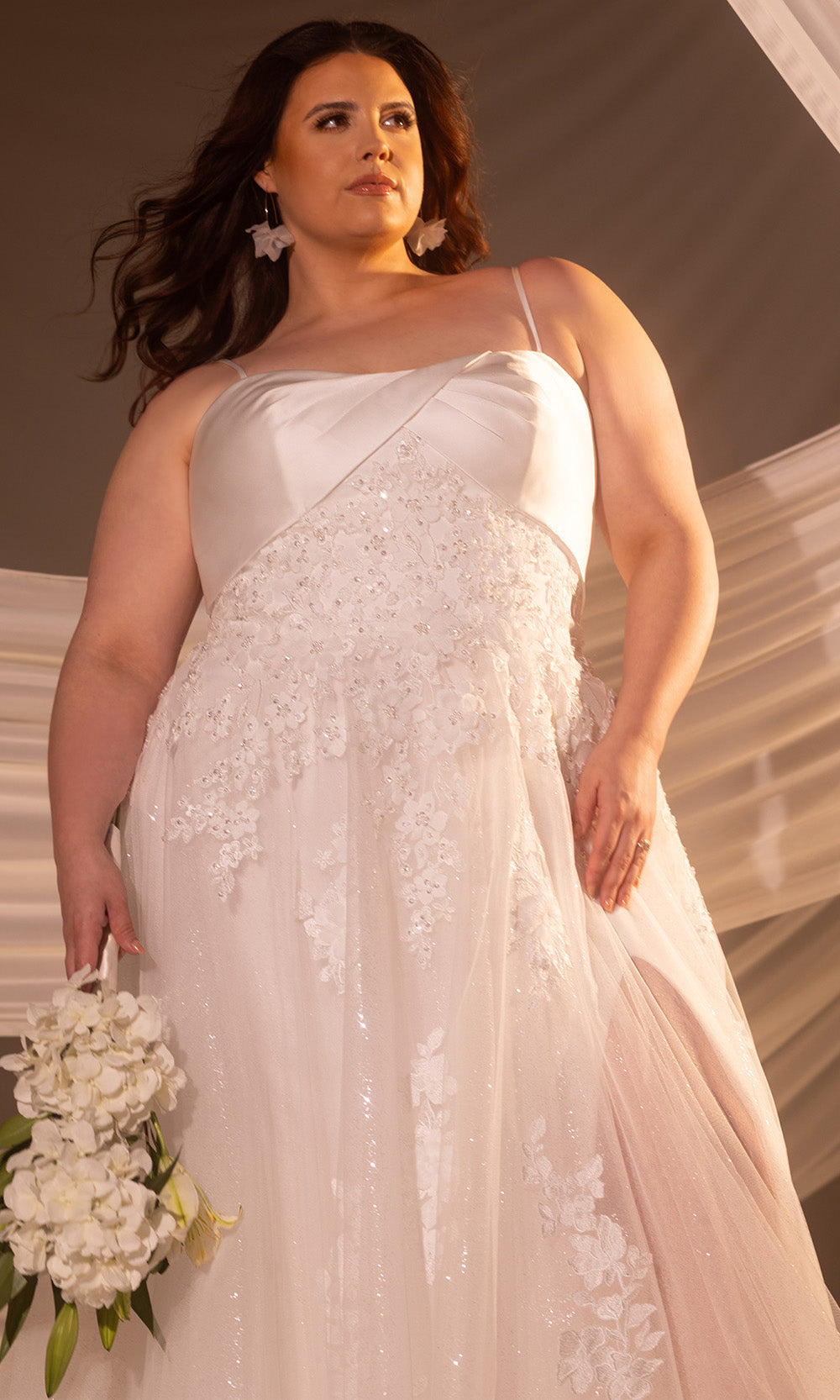 Rachel Allan RB3229 - Semi-Sweetheart Lace Slit Gown Bridal Dresses