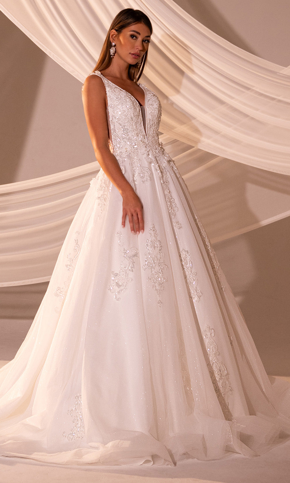 Rachel Allan RB4222 - V-Back Glitter Tulle Bridal Ballgown Bridal Dresses