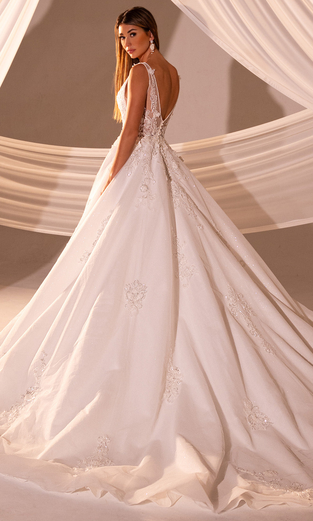 Rachel Allan RB4222 - V-Back Glitter Tulle Bridal Ballgown Bridal Dresses