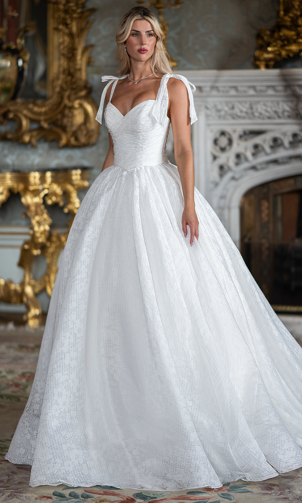 Rachel Allan Bridal RB4239 - Long Floral Organza Ballgown Dress