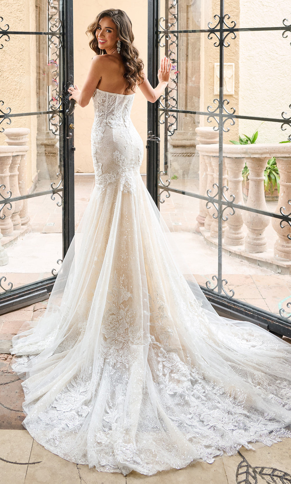Rachel Allan RB5066 - Semi-Sweetheart Appliqued Bridal Gown Bridal Dresses