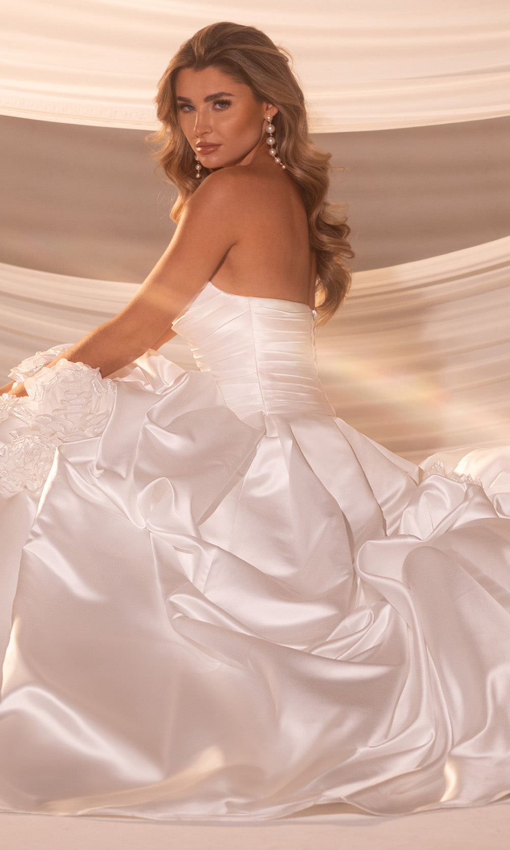 Rachel Allan RB5100 - Strapless Satin Draped Skirt Bridal Gown Bridal Dresses