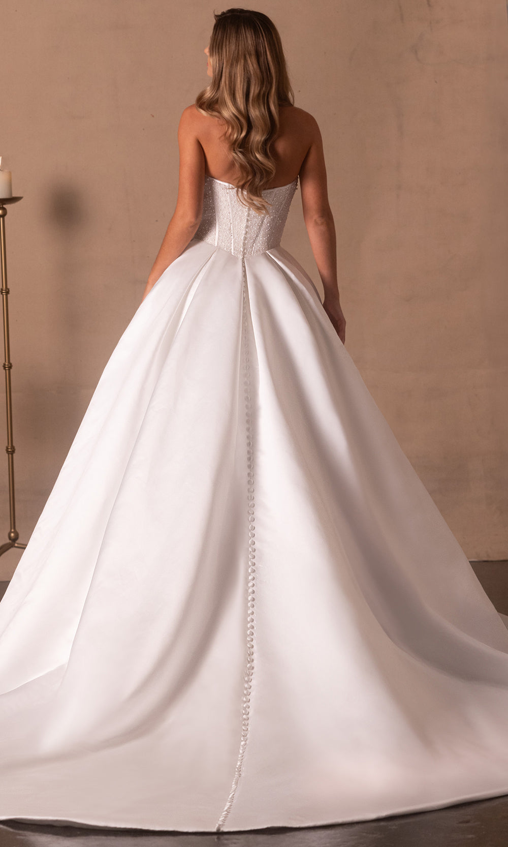 Rachel Allan RB5104 - Sweetheart Satin Bridal Gown with Overskirt Bridal Dresses