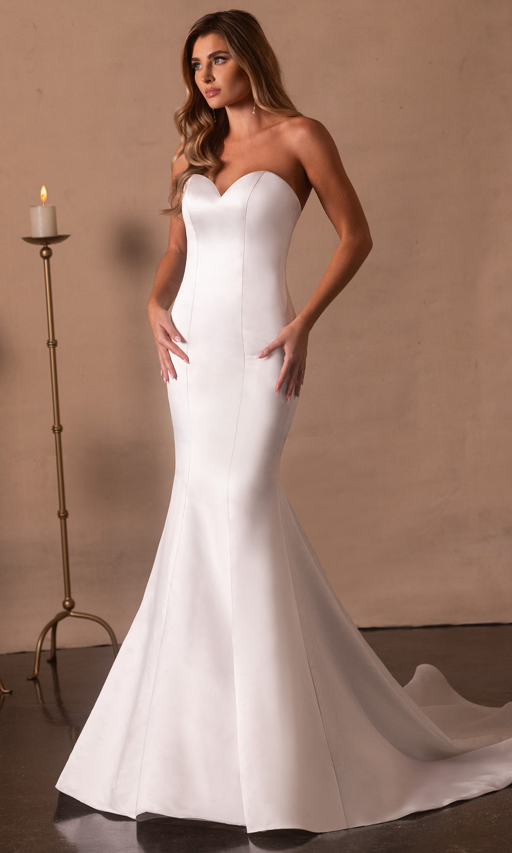 Rachel Allan RB5104 - Sweetheart Satin Bridal Gown with Overskirt Bridal Dresses