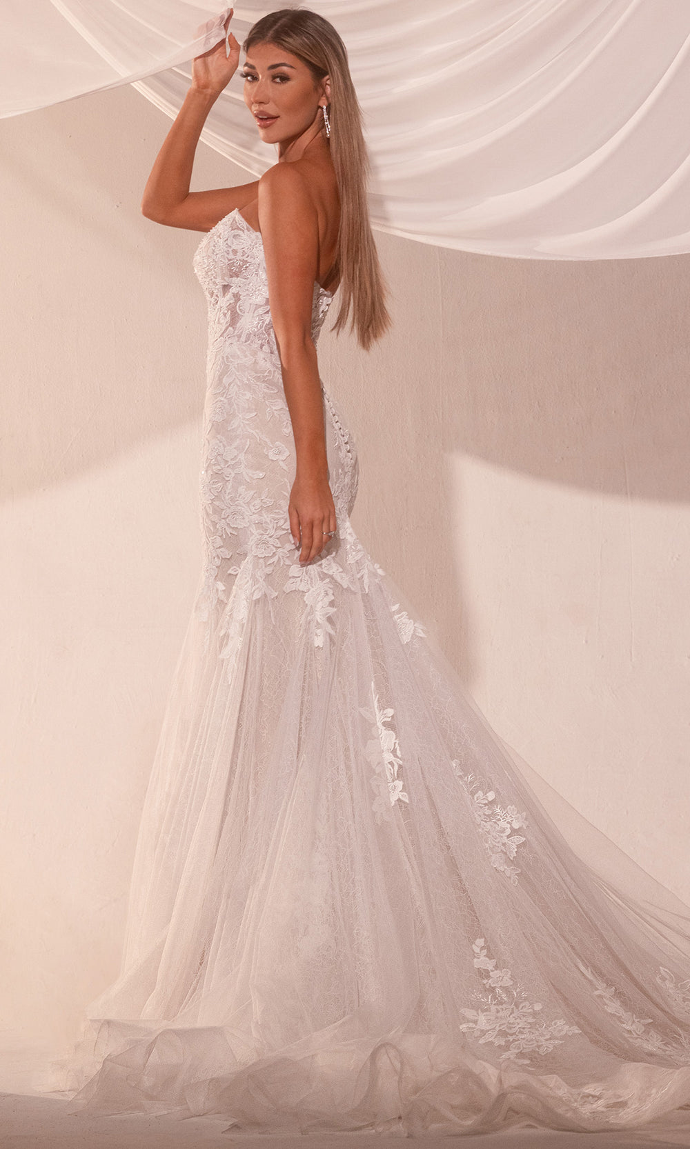 Rachel Allan RB5105 - Sparkling Lace Trumpet Bridal Gown Wedding Dresses