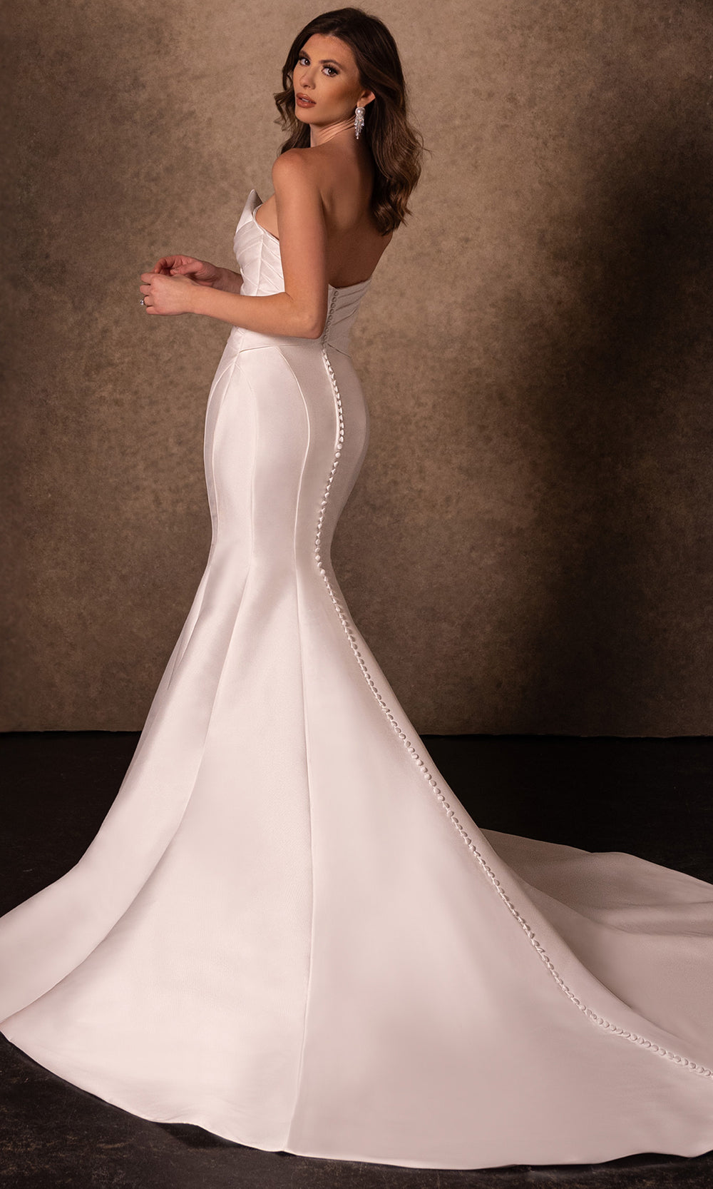Rachel Allan RB5106 - V-Neckline Pleated Wedding Gown Bridal Dresses