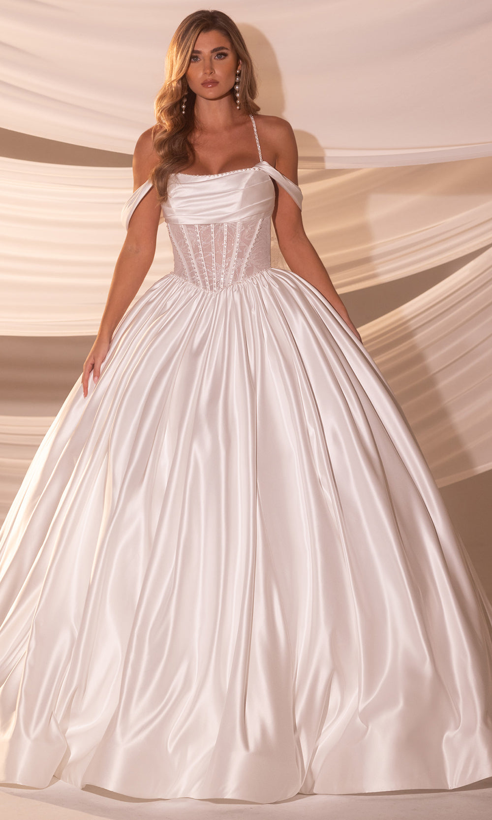 Rachel Allan RB6179 - Scoop Neckline Illusion Corset Ballgown Wedding Dresses