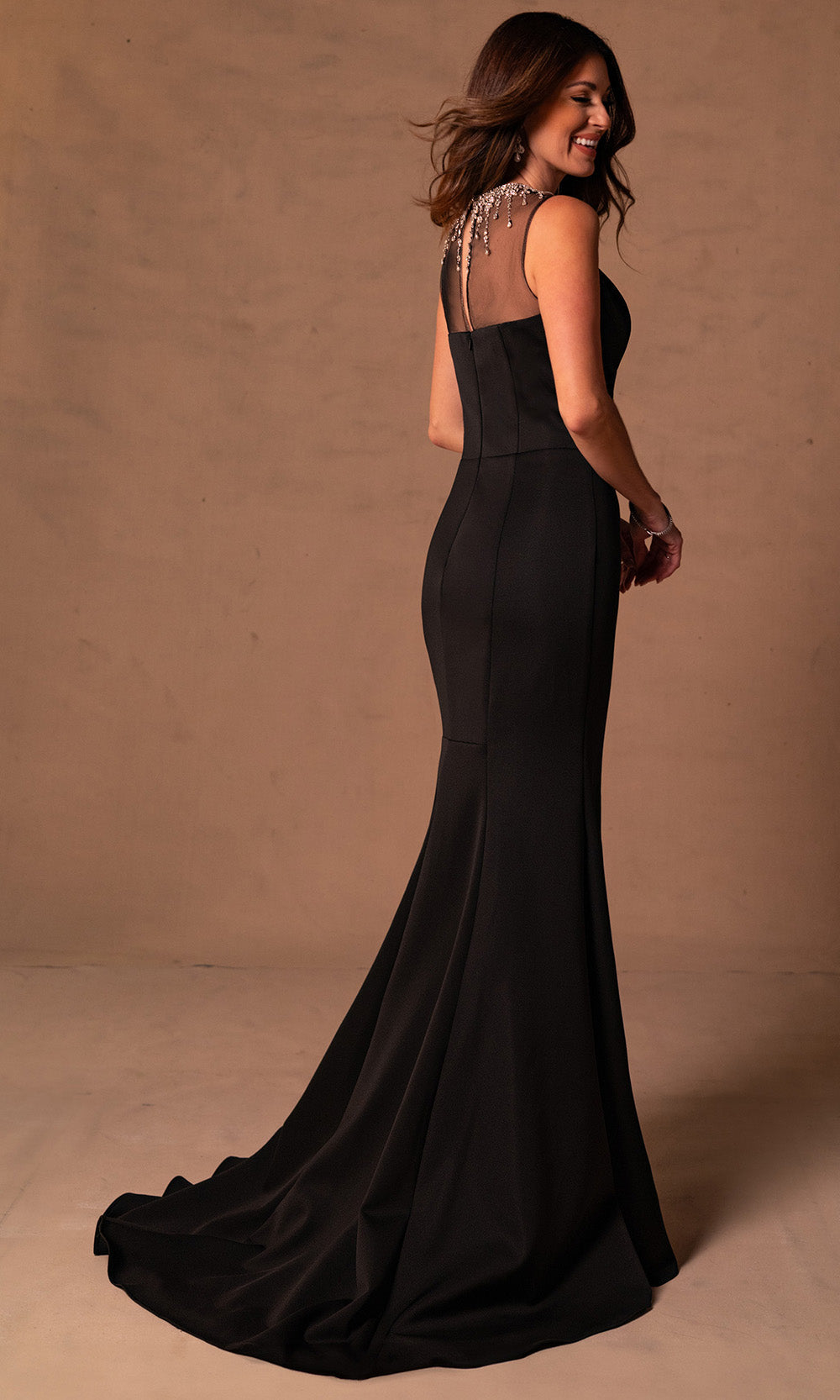 Rachel Allan RB8189 - Jewel Neck Stretch Jersey Gown Evening Dresses