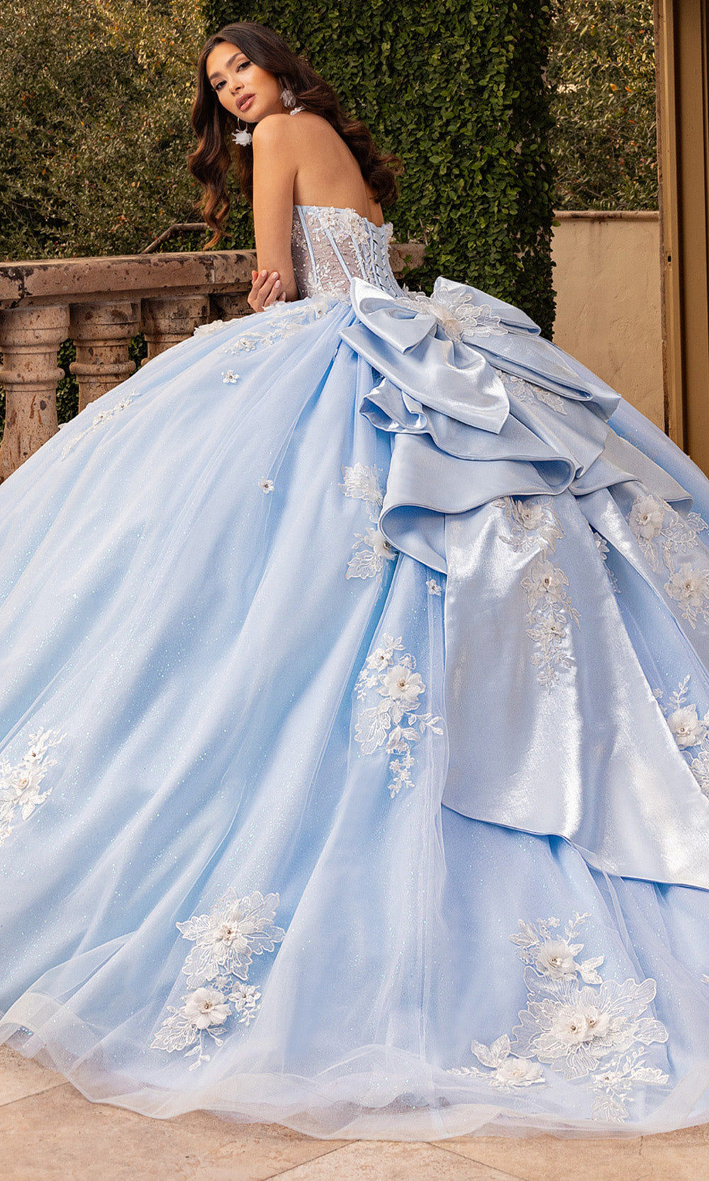 Rachel Allan RQ3156 - Sweetheart Illusion Corset Floral Ballgown Quinceanera Dresses