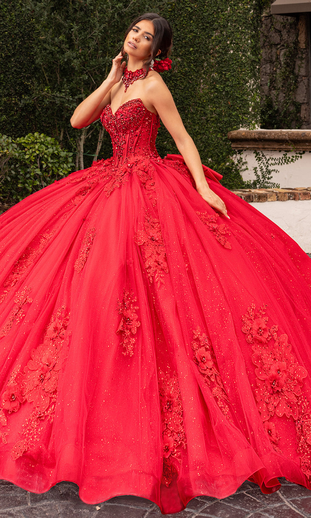 Rachel Allan RQ3156 - Sweetheart Illusion Corset Floral Ballgown Quinceanera Dresses