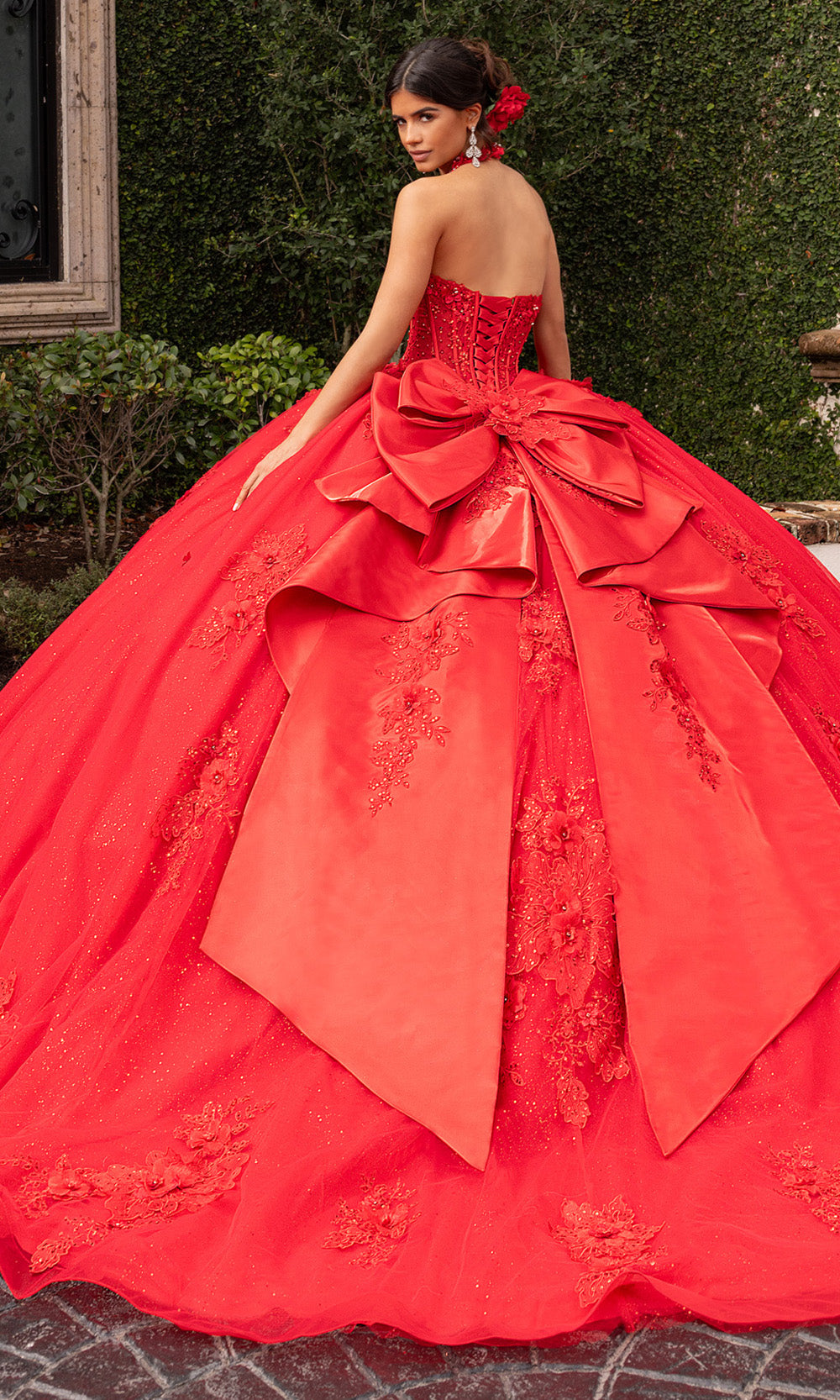 Rachel Allan RQ3156 - Sweetheart Illusion Corset Floral Ballgown Quinceanera Dresses