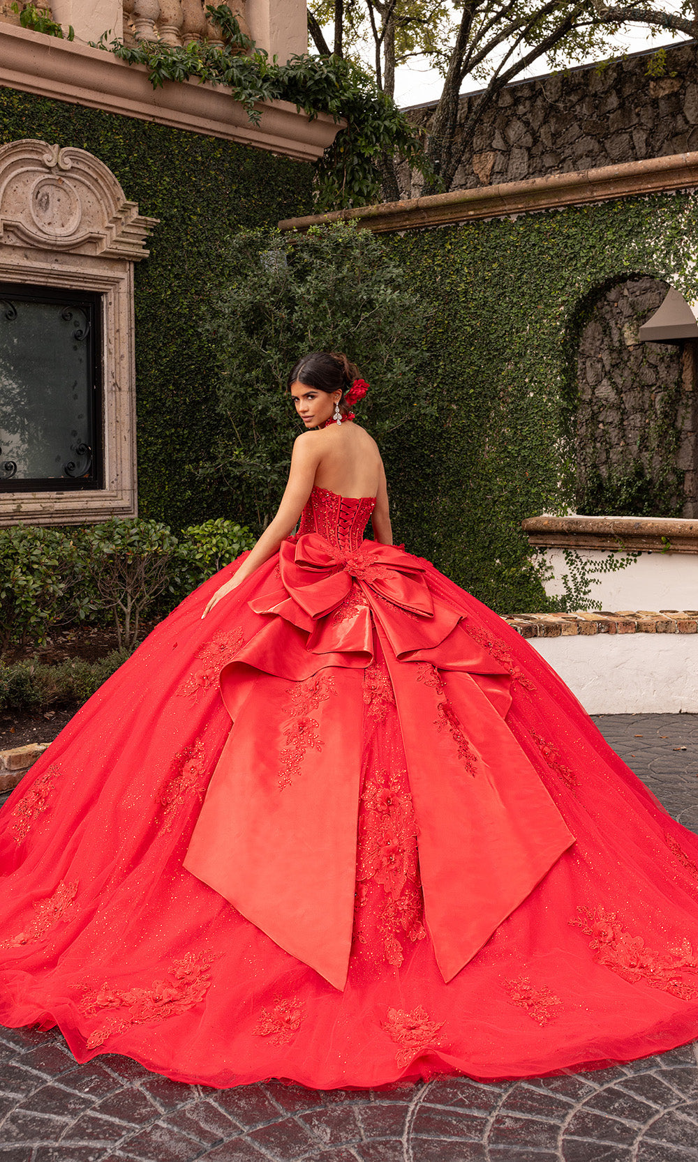 Rachel Allan RQ3156 - Sweetheart Illusion Corset Floral Ballgown Quinceanera Dresses