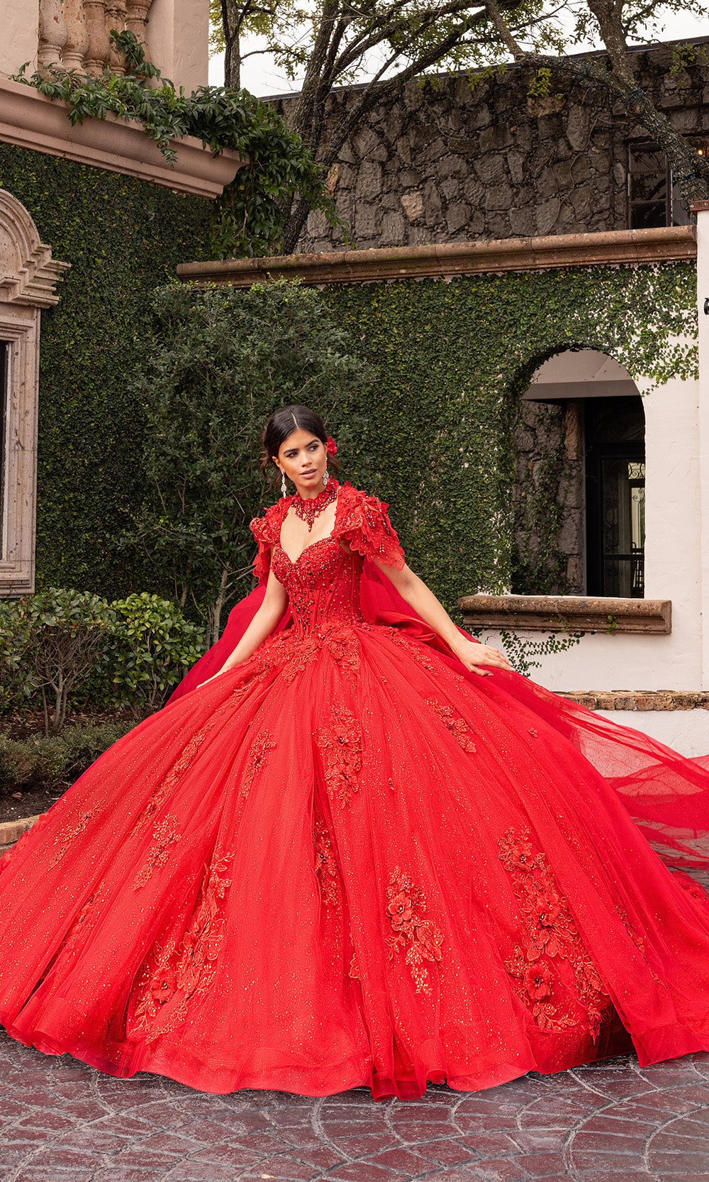 Rachel Allan RQ3156 - Sweetheart Illusion Corset Floral Ballgown Quinceanera Dresses