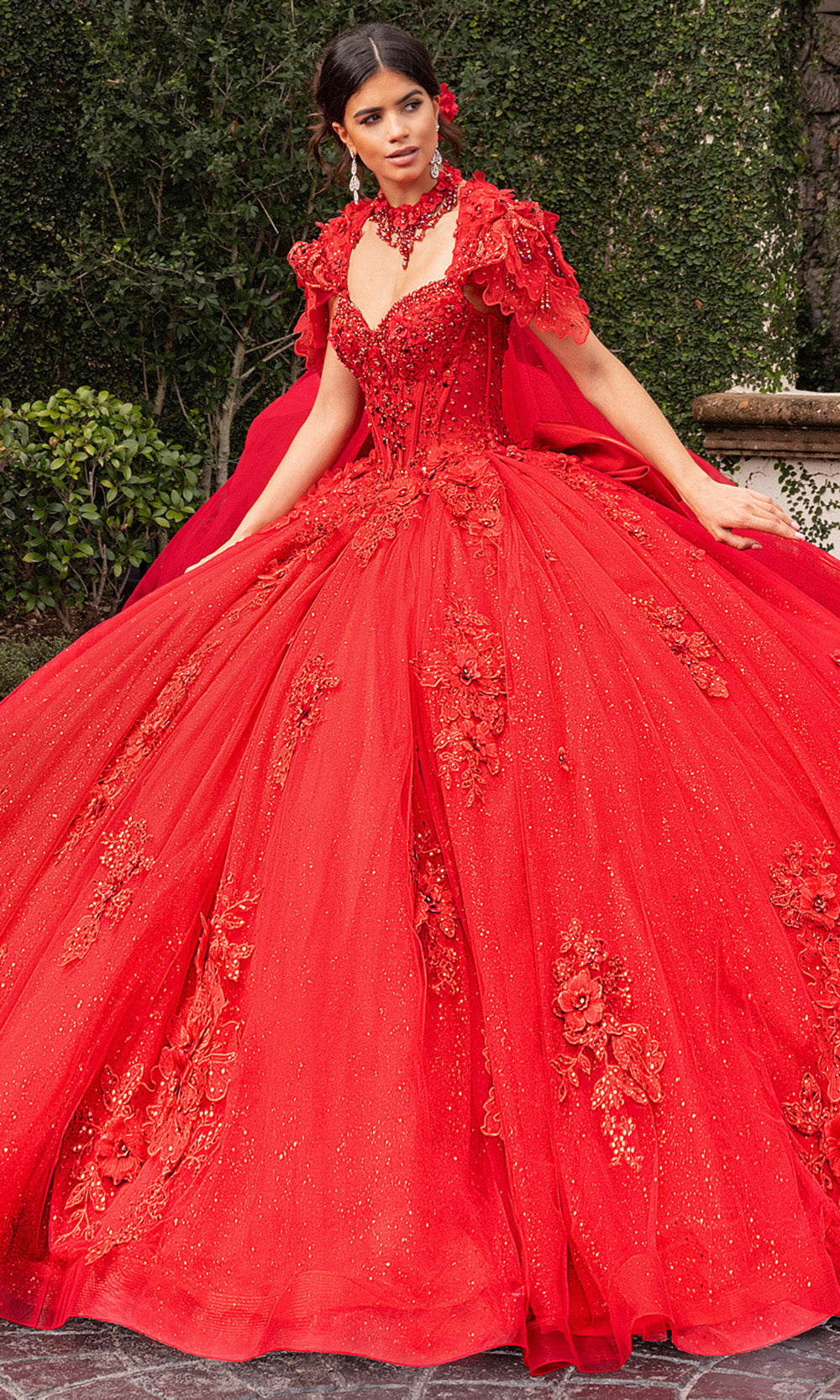 Rachel Allan RQ3156 - Sweetheart Illusion Corset Floral Ballgown Quinceanera Dresses