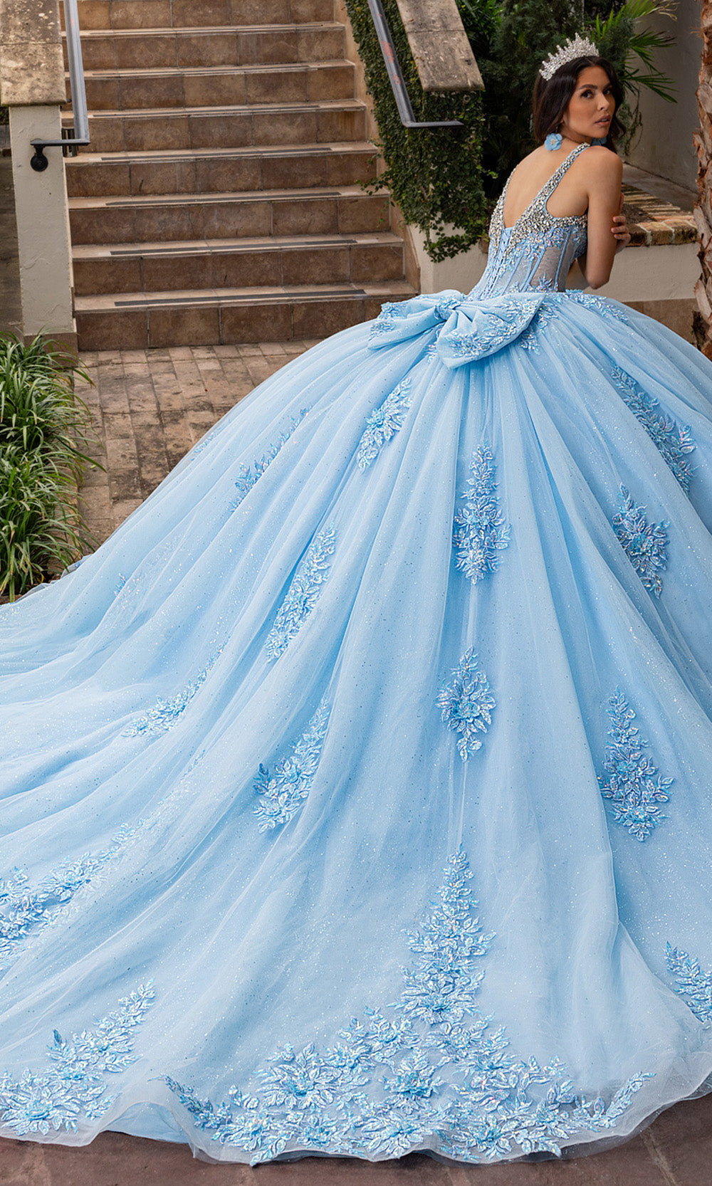 Rachel Allan RQ3158 - Layered Embroidered Sleeveless Gown Quinceanera Dresses