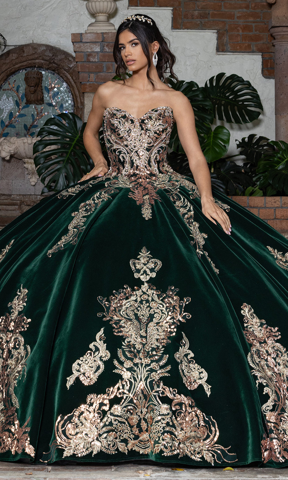 Rachel Allan RQ3160 - Long Velvet, Tulle Ballgown Dress