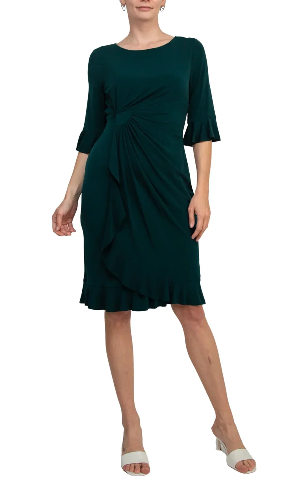 Connected Apparel T1317138M1 - Scoop Matte Jersey Knee-Length Dress Wedding Guest