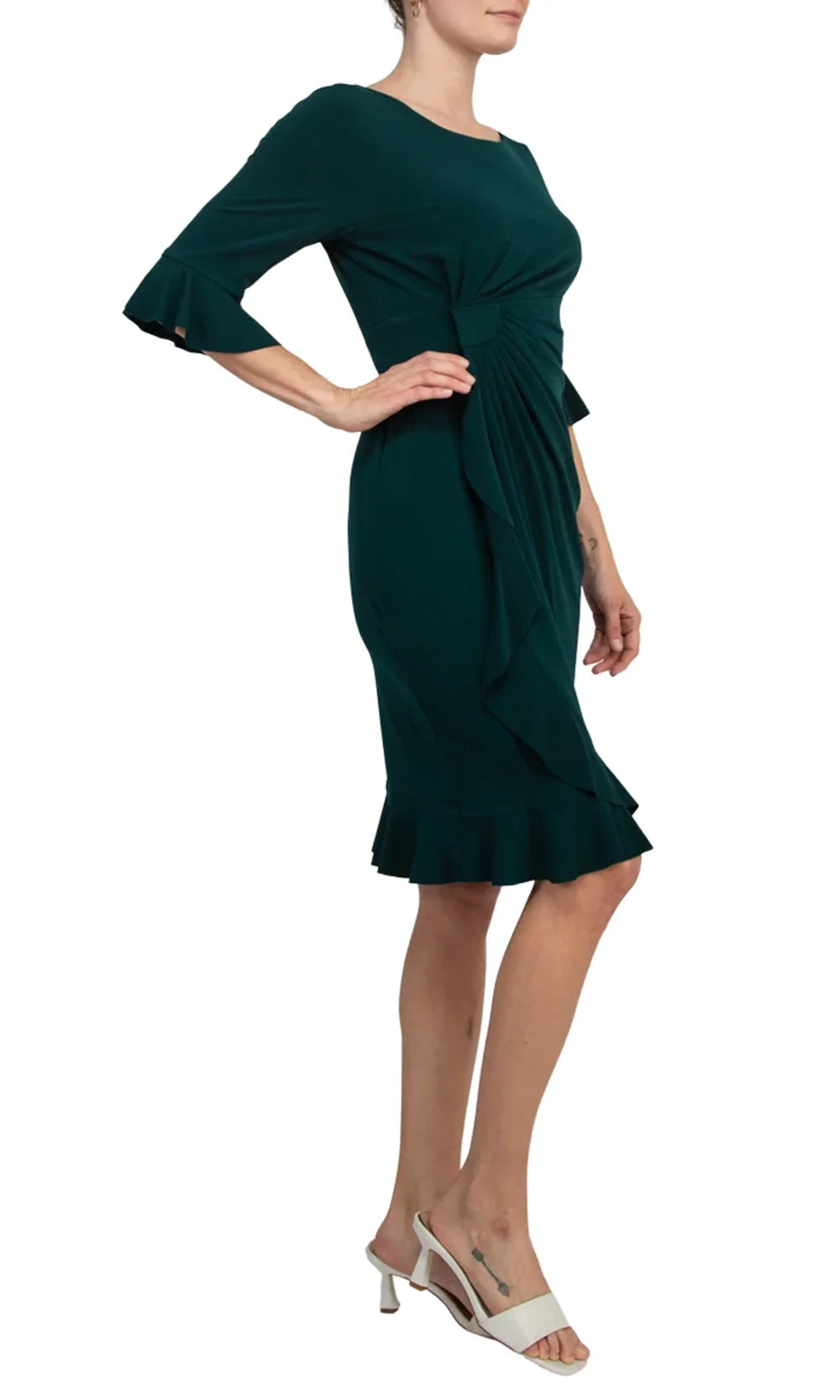 Connected Apparel T1317138M1 - Scoop Matte Jersey Knee-Length Dress Wedding Guest
