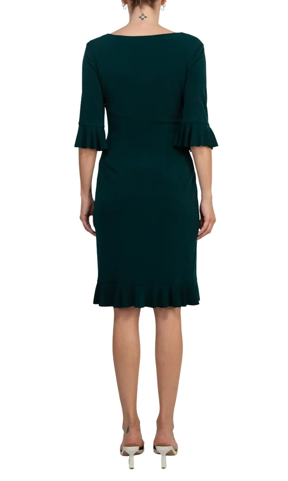 Connected Apparel T1317138M1 - Scoop Matte Jersey Knee-Length Dress Wedding Guest