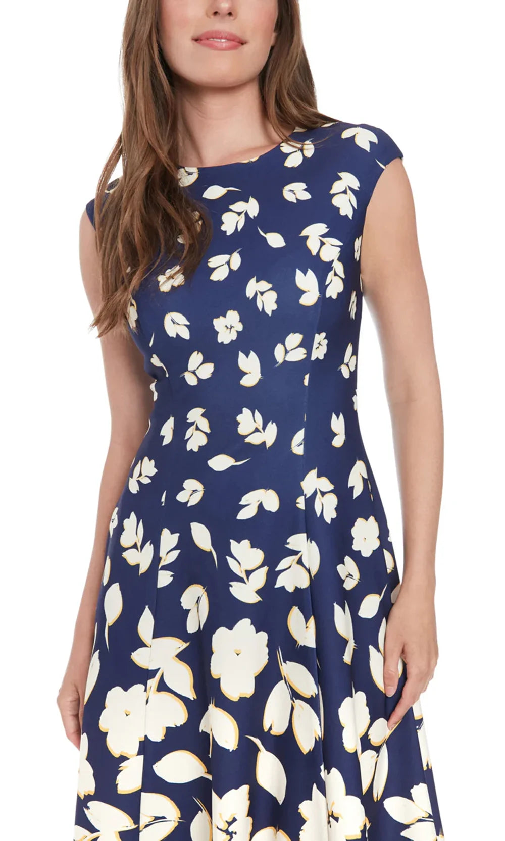 London Times T7776M - Short Floral Jewel Neckline Dress Homecoming Dresses