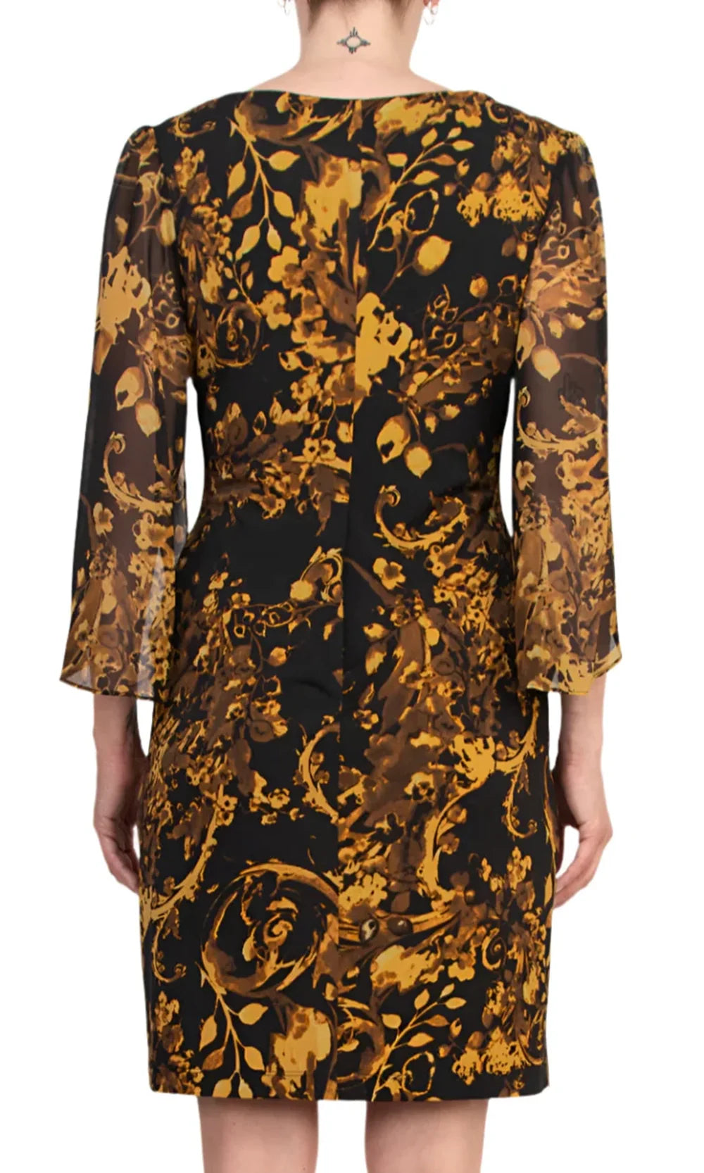 Connected Apparel TCC97727M1 - Bateau Neck Printed Short Dress Homecoming Dresses