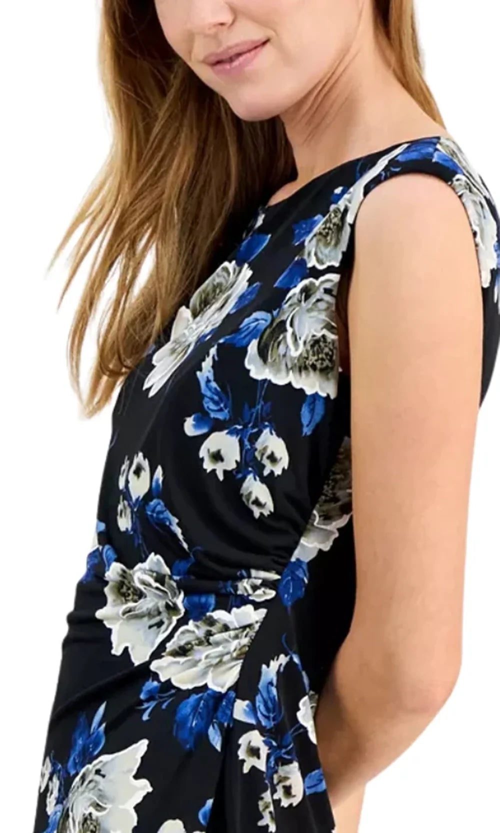 Connected Apparel TMA57274M1 - Floral Print Scoop Neckline Dress Homecoming Dresses