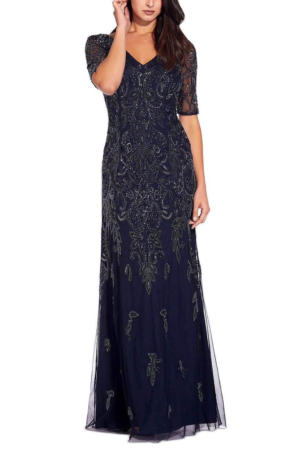 Adrianna Papell AP1E206462 P - Embellished Sheath Evening Dress