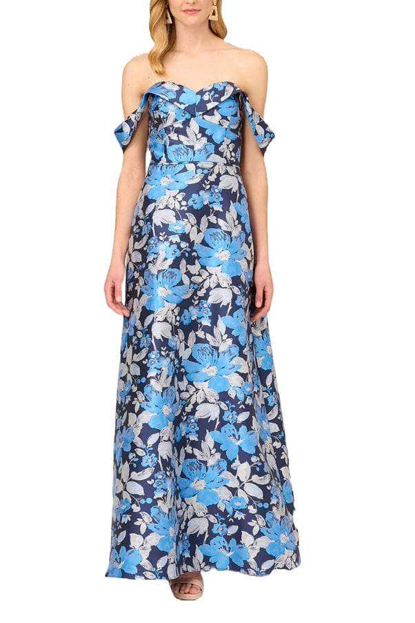 Aidan Mattox MD1E208165 - Draped Off Shoulder Evening Dress Aidan Mattox MD1E208165 - Draped Off Shoulder Evening Dress