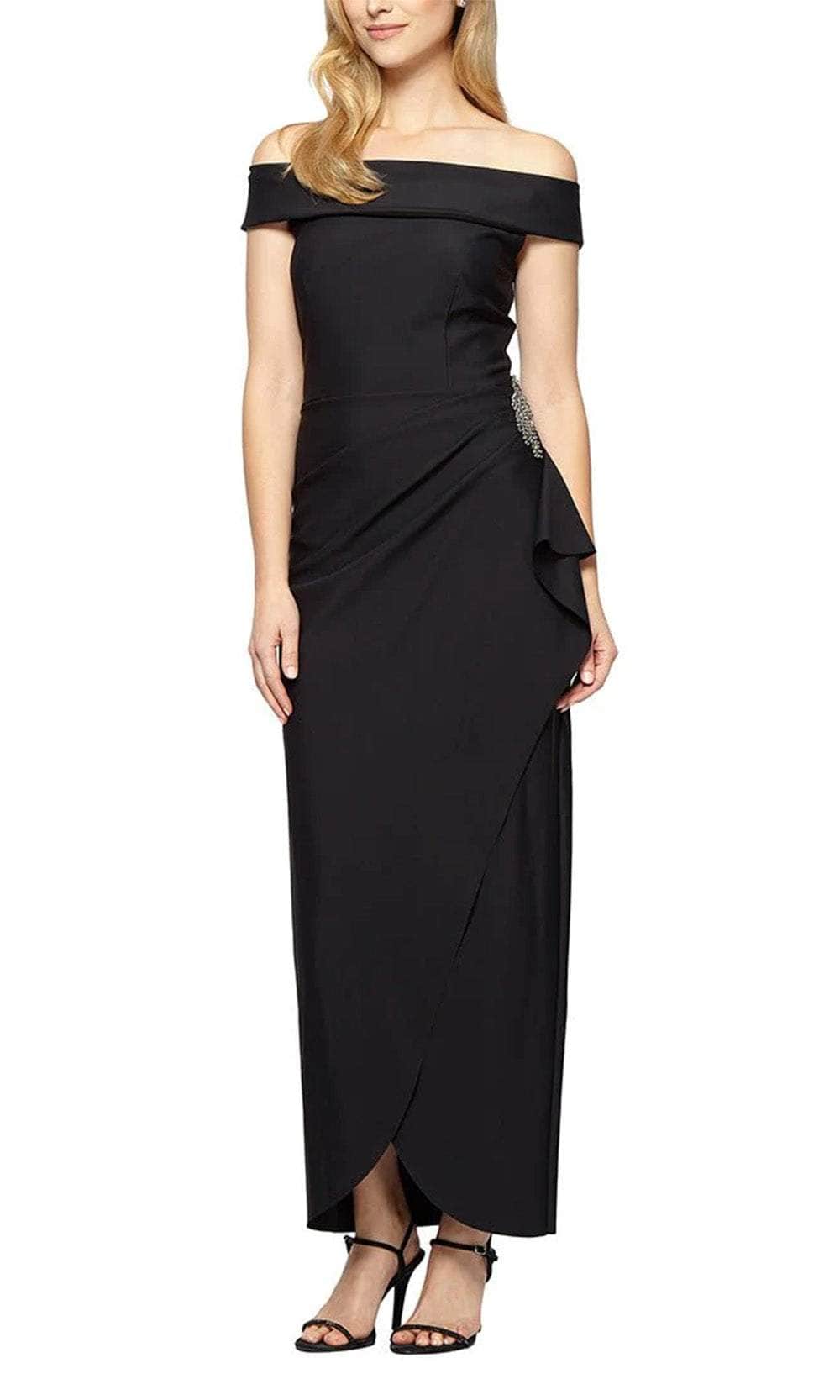 Alex Evenings 134164 - Off Shoulder Column Formal Dress ADASA Alex Evenings 134164 - Off Shoulder Column Formal Dress ADASA