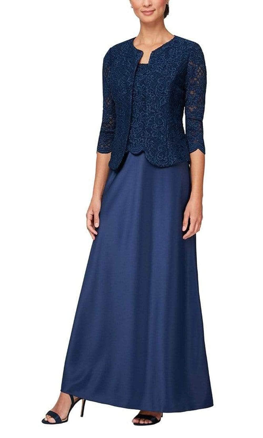 sachin and babi light blue dress Navy Evening Gowns main image 1