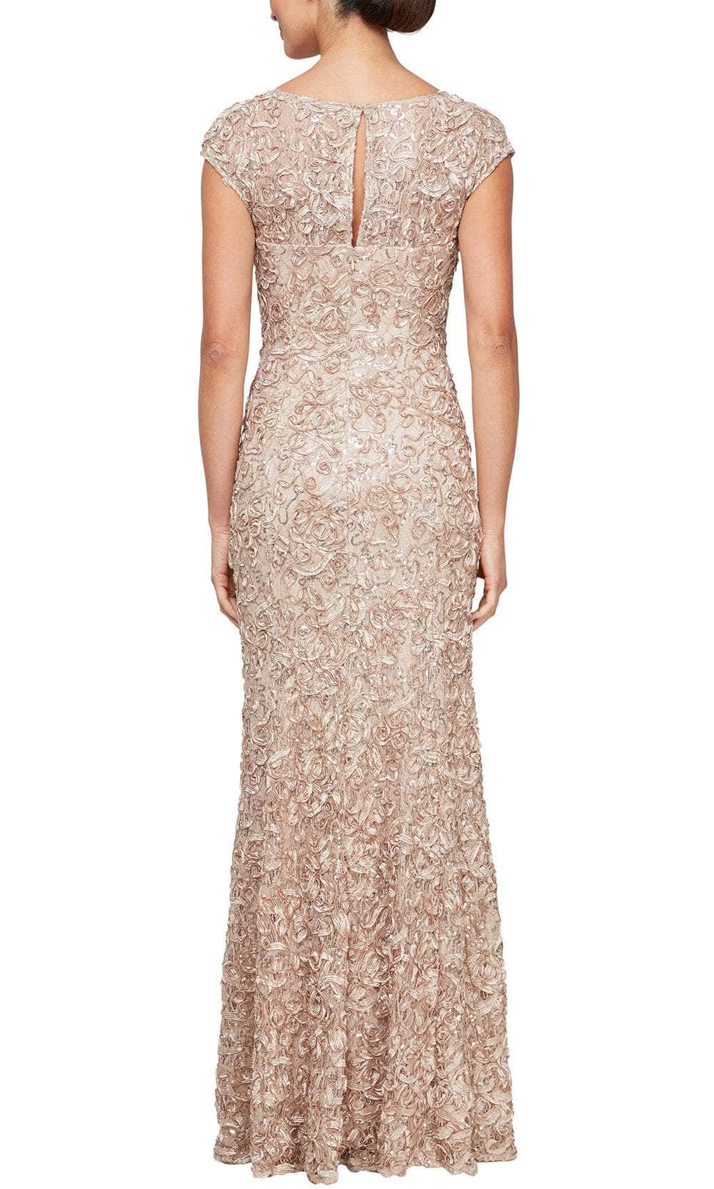 Alex Evenings 81122588 - Cap Sleeve Soutache Formal Dress Mother of the Bride Dresses