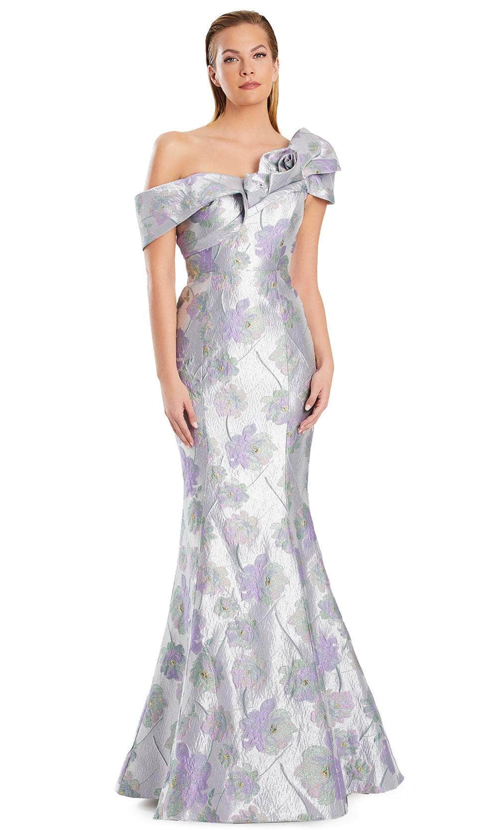 Alexander by Daymor 3050S25 - Structured Bow Detail Mermaid Dress Mother of the Bride Dresses 4 /  Lilac/Gold