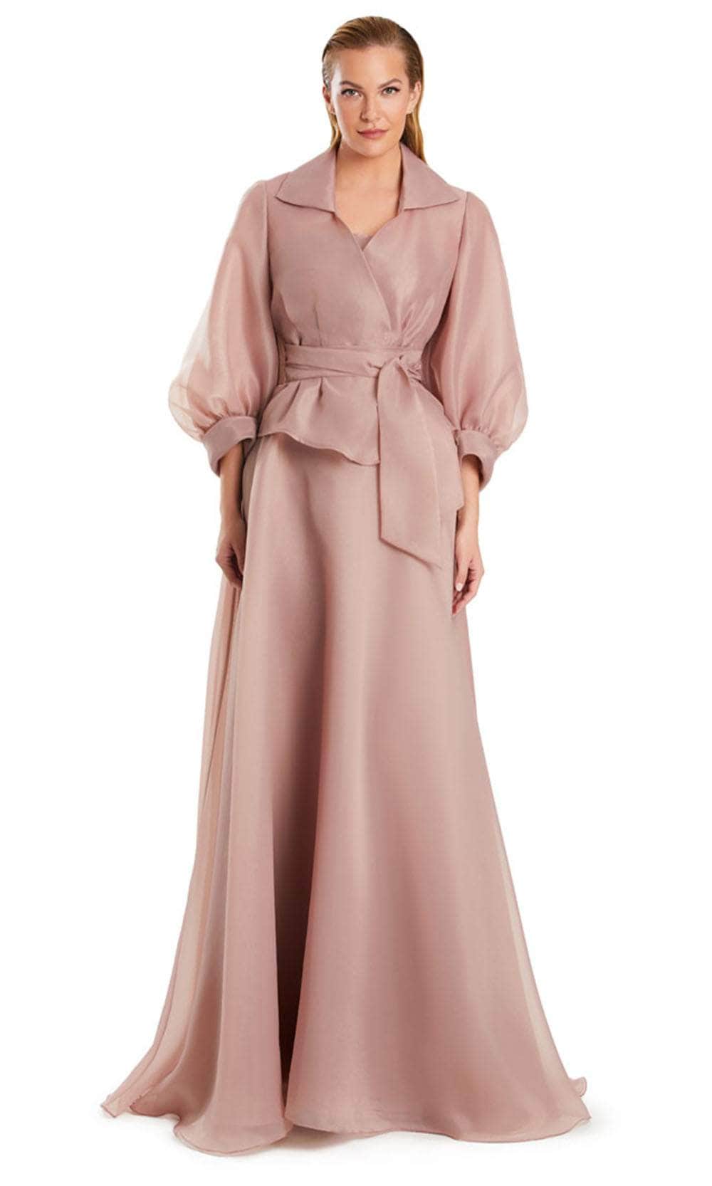 Alexander by Daymor 3090S25 - Quarter Sleeve Jacket A-Line Gown Mother of the Bride Dresses 4 /  Frappuccino