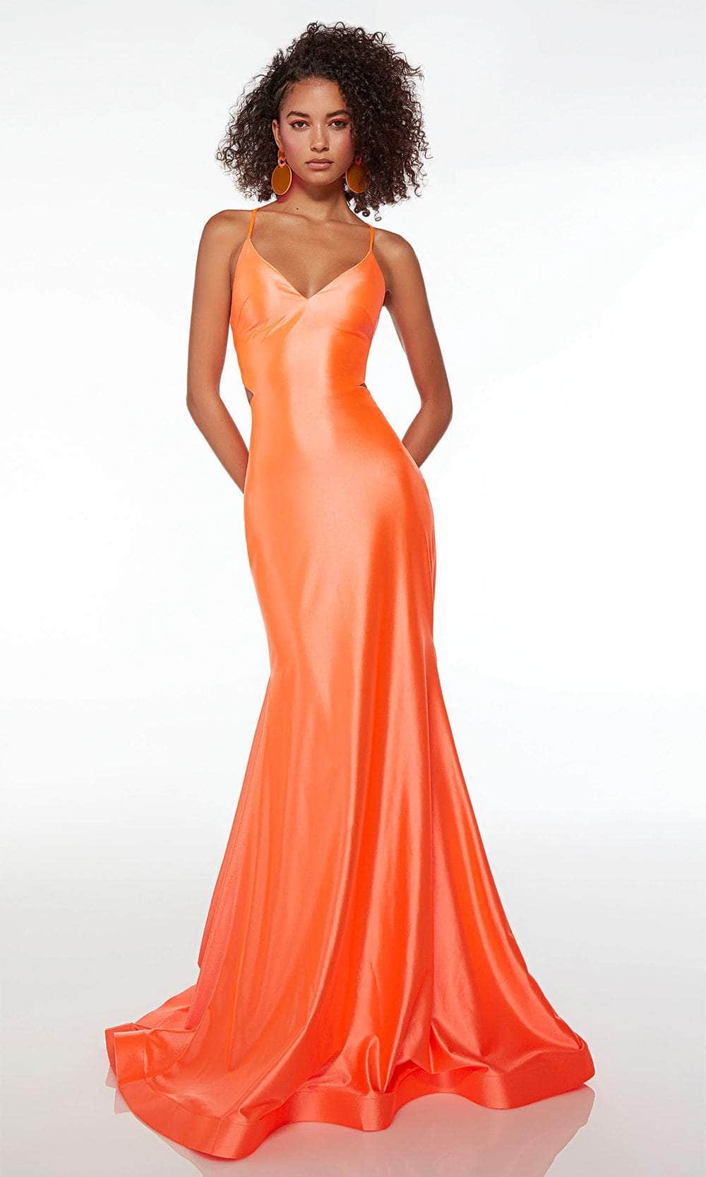Alyce Paris 61674 - Spaghetti Strap Satin Prom Dress