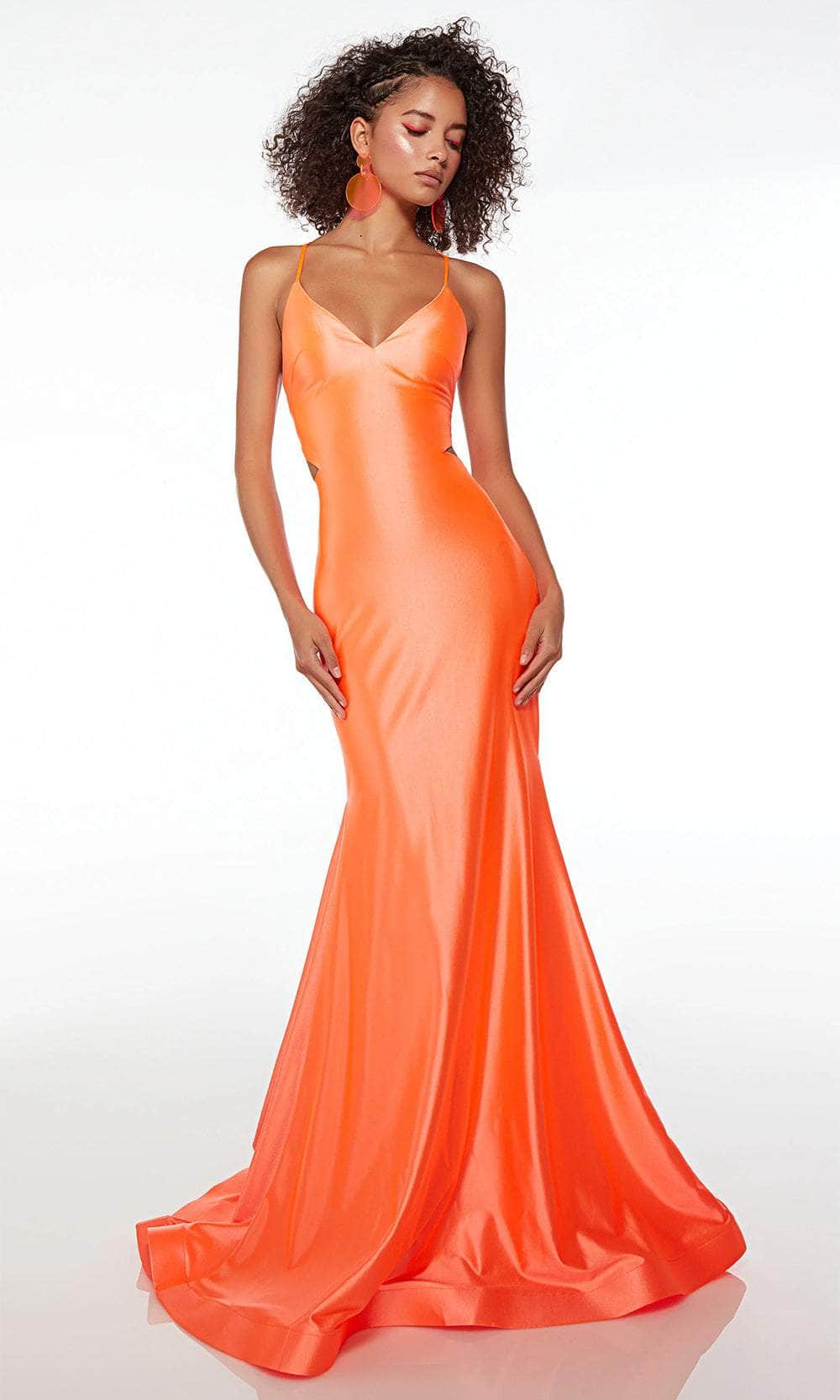 Alyce Paris 61674 - Spaghetti Strap Satin Prom Dress