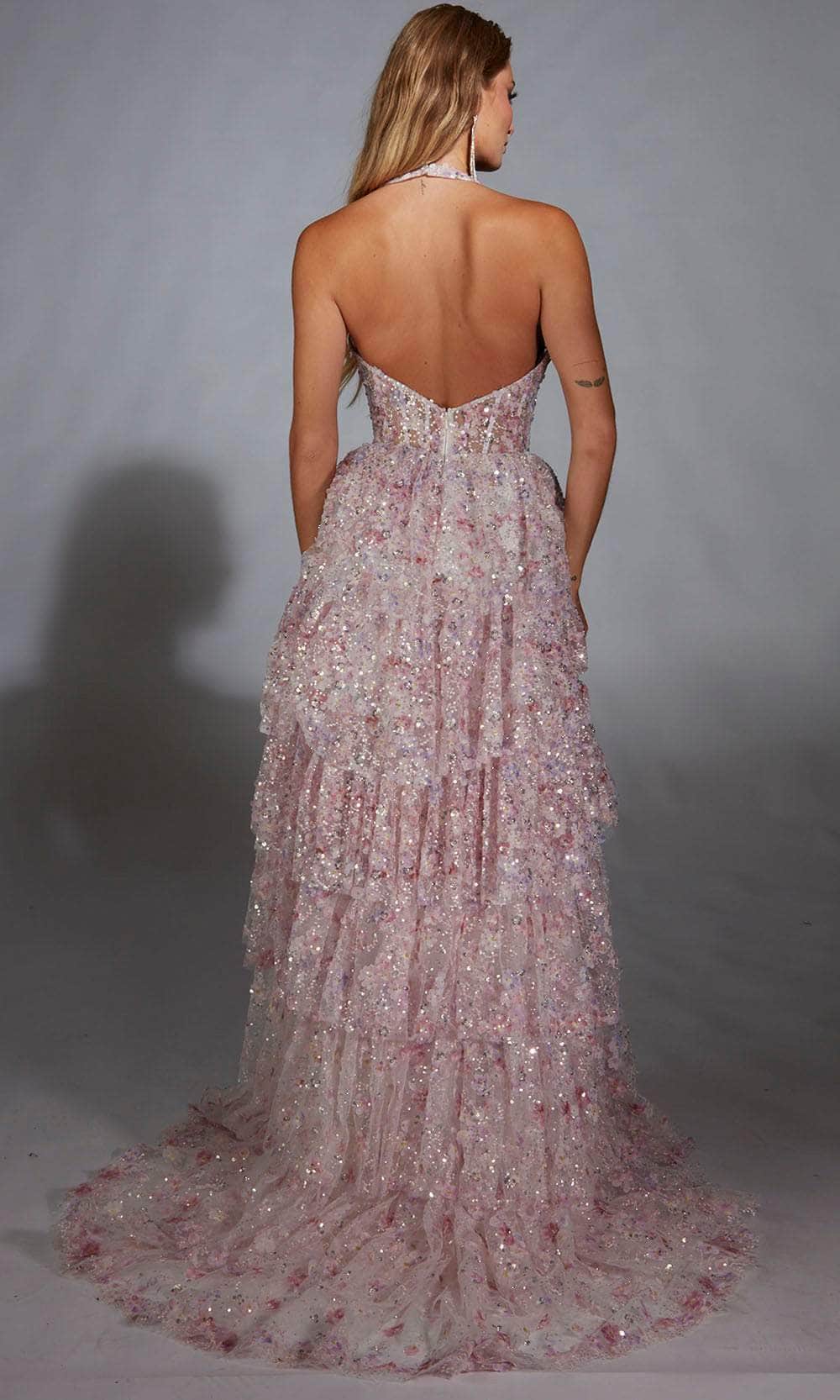 Alyce Paris 61740 - Ruffled Skirt Floral Evening Gown Prom Dresses