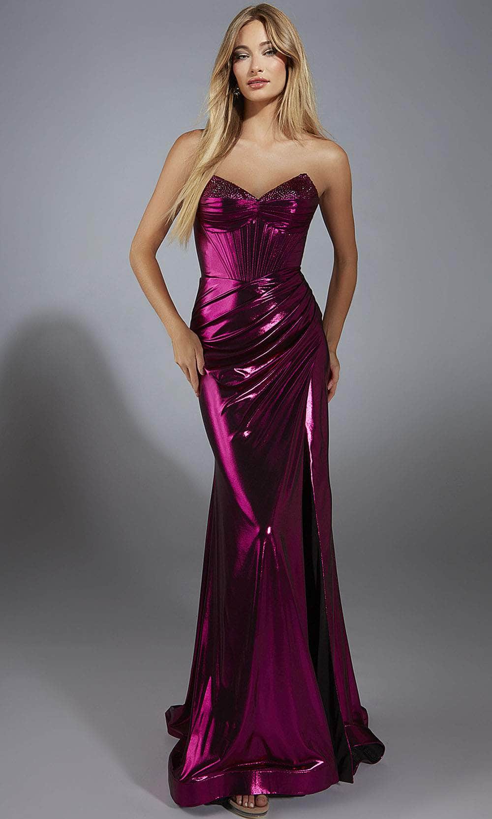 Alyce Paris 61798 - Ruched Sheath Strapless Gown Prom Dresses