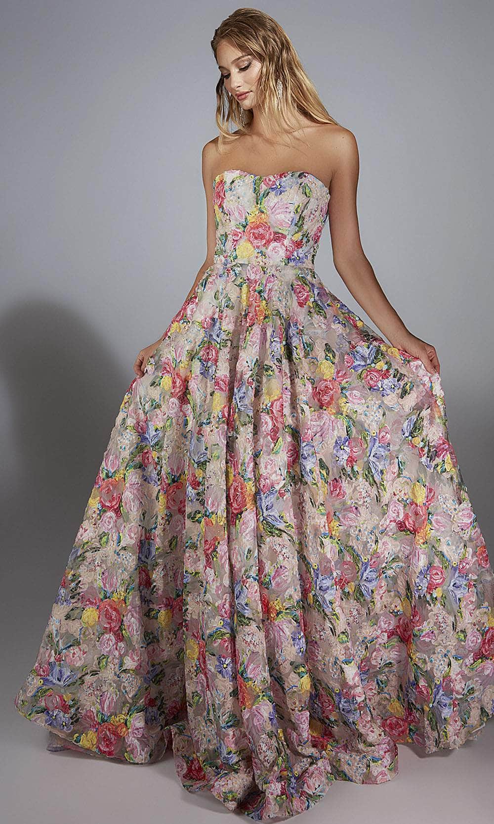 Alyce Paris 61913 - Long Lace Print Ballgown Dress