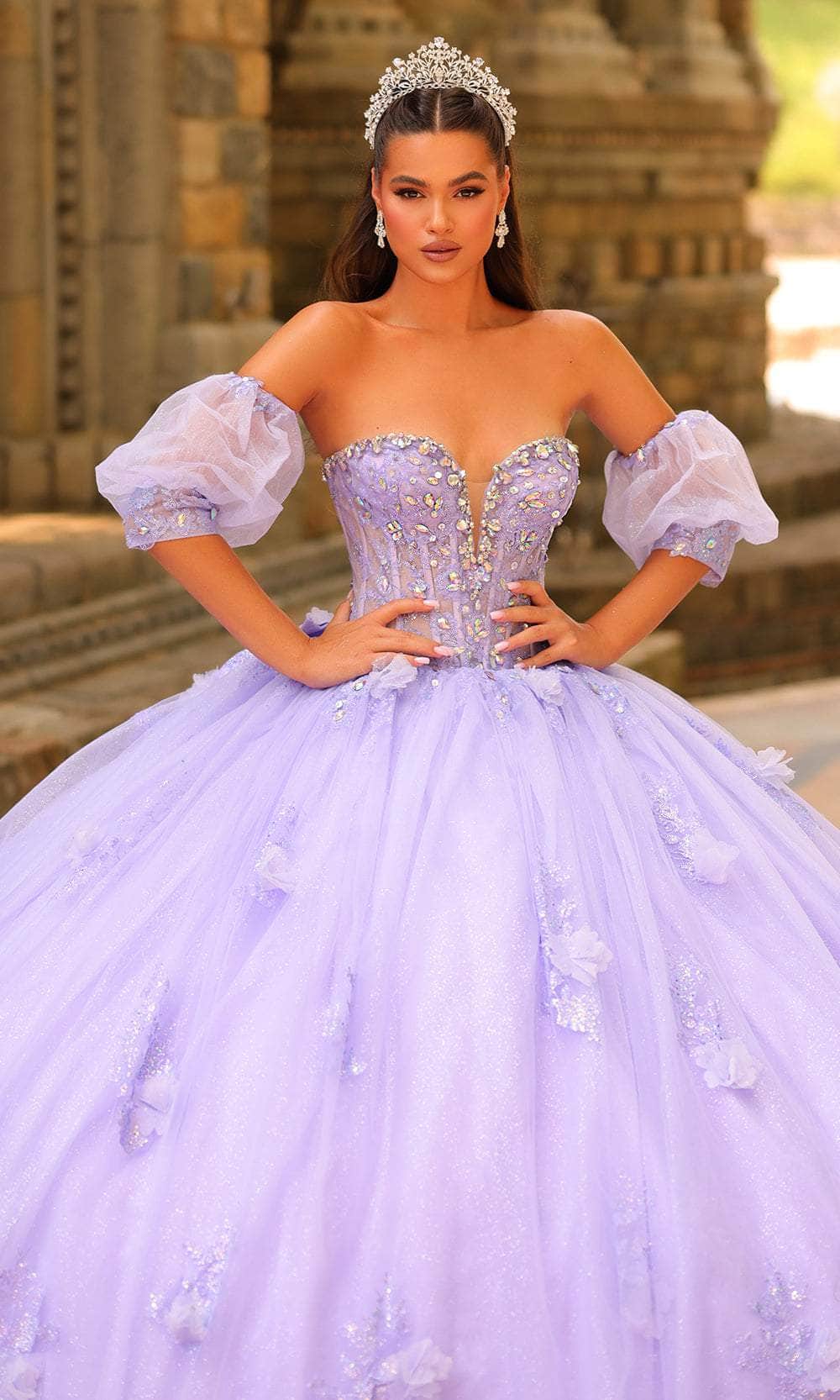 Amarra 54242 - Embroidered Strapless Ballgown Quinceanera Dresses