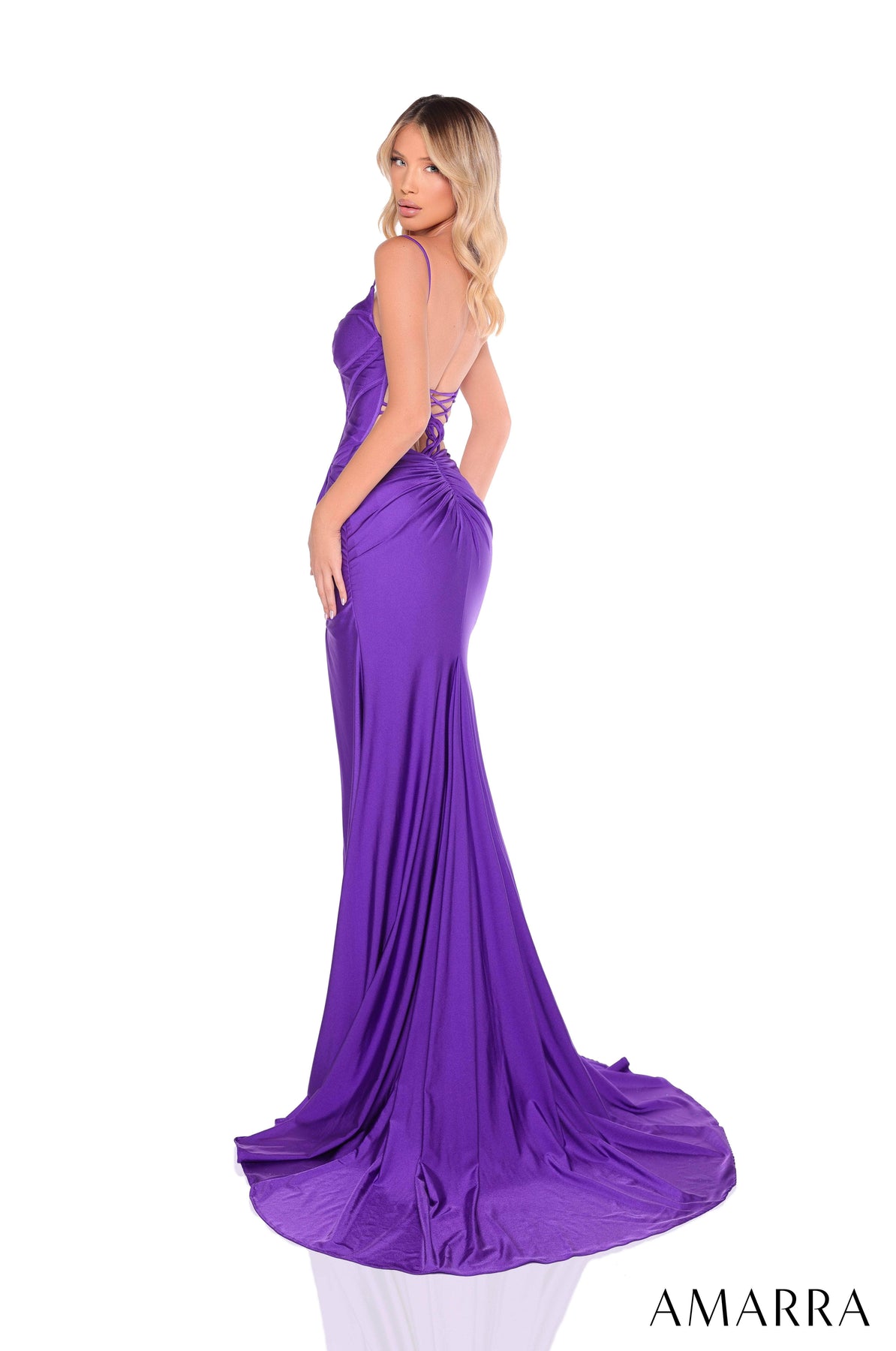 Amarra 88326 - Sleek Sheath Dress with Slit Prom Dresses