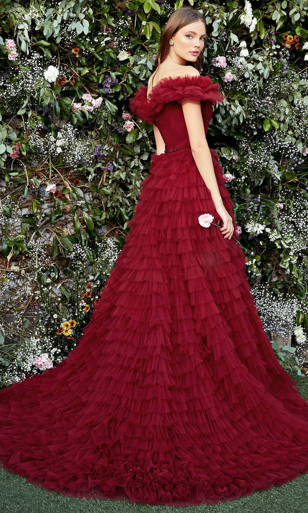 Andrea and Leo A1032 - Ruffled Off Shoulder Prom Dress Special Occasion Dress