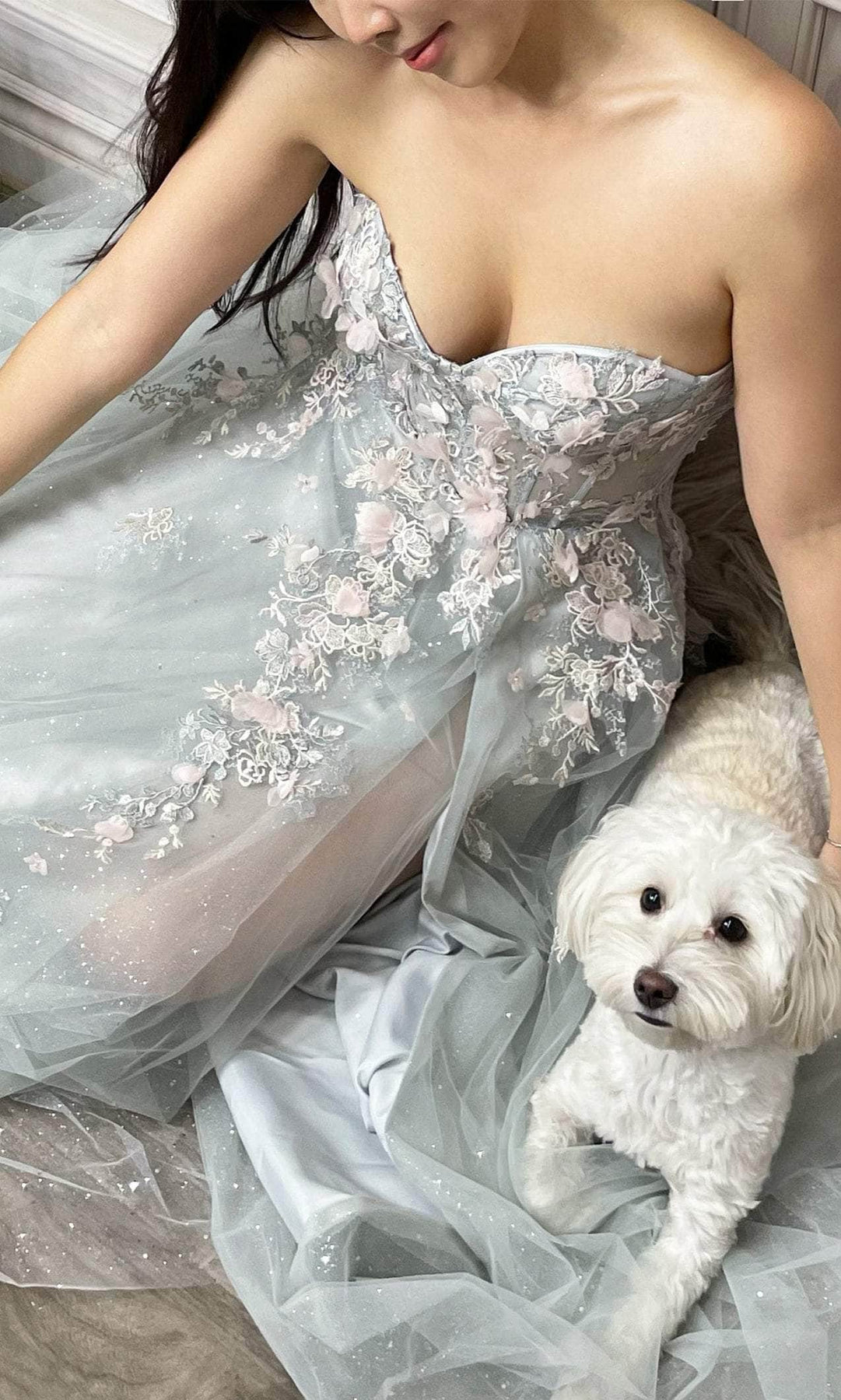 Andrea and Leo A1089 - Floral Corset Tulle Prom Dress Prom Dresses