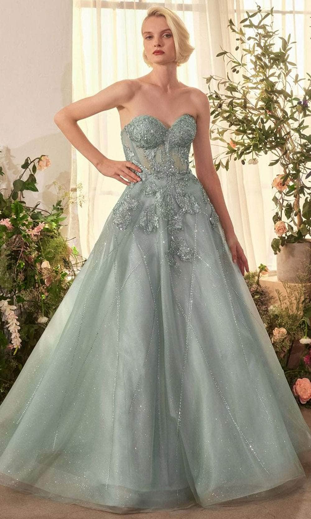 Andrea and Leo A1387 - Strapless Embellished Tulle Ballgown  Prom Dresses