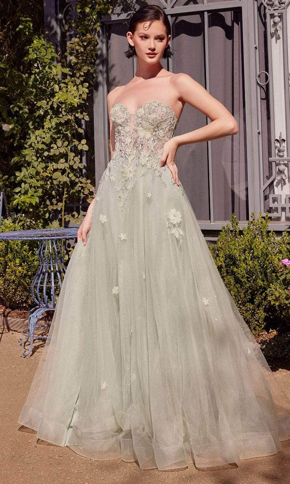 Andrea and Leo A1418 - Sheer Corset Embellished Prom Gown Prom Dresses
