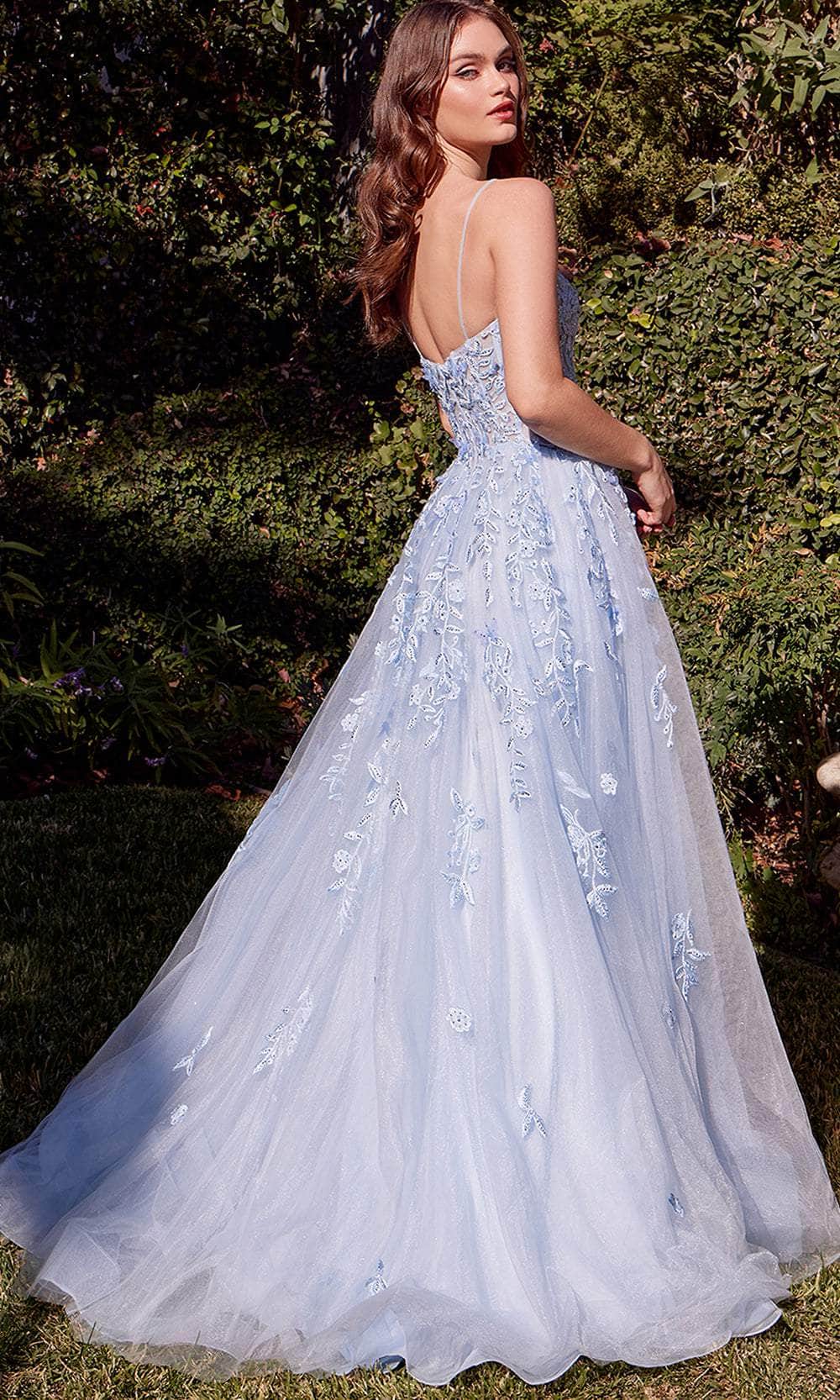 Andrea and Leo A1437 - Leaf Motif Applique A-Line Prom Gown Prom Dresses
