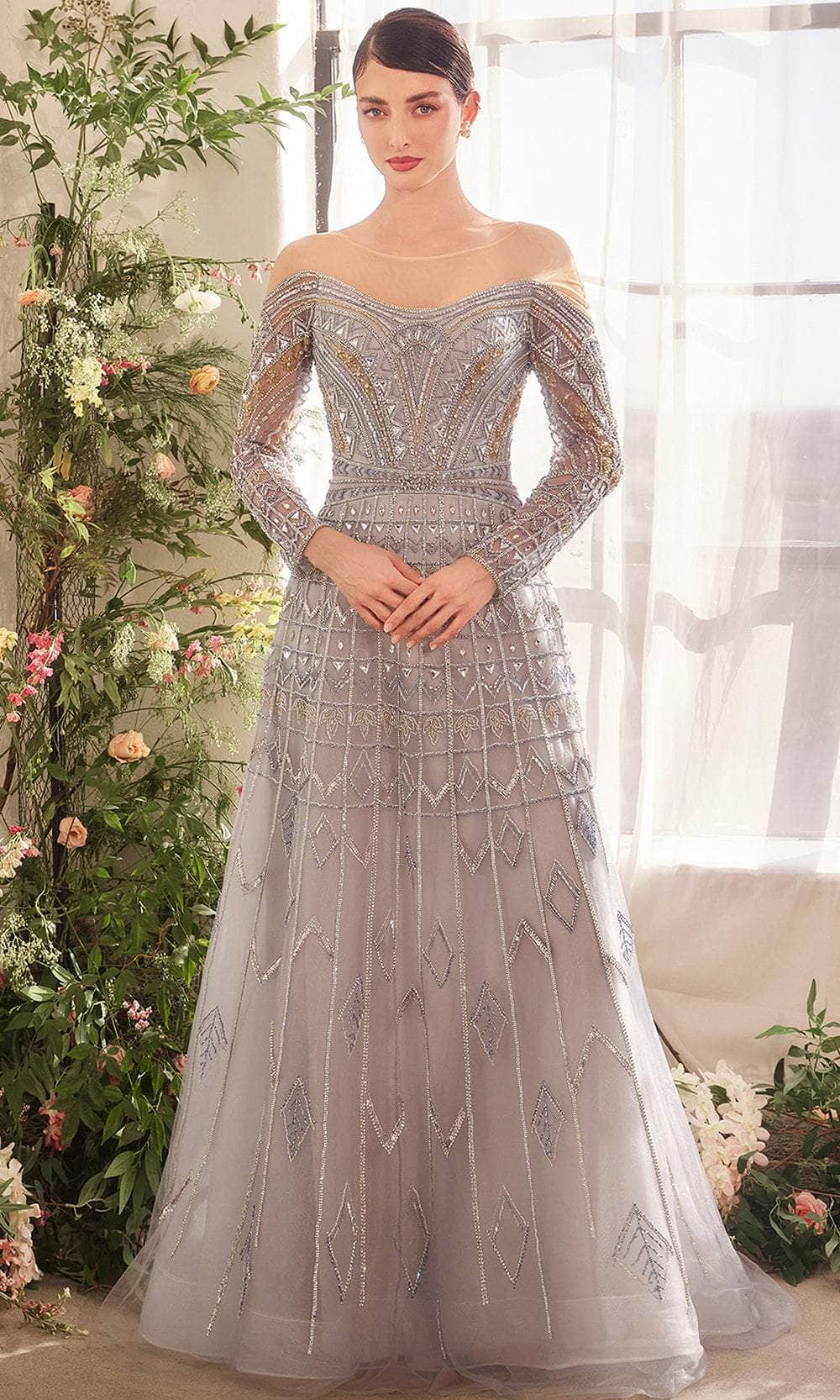 Andrea and Leo A1445 - Off-Shoulder Beaded Evening Gown Mother of the Bride Dresses