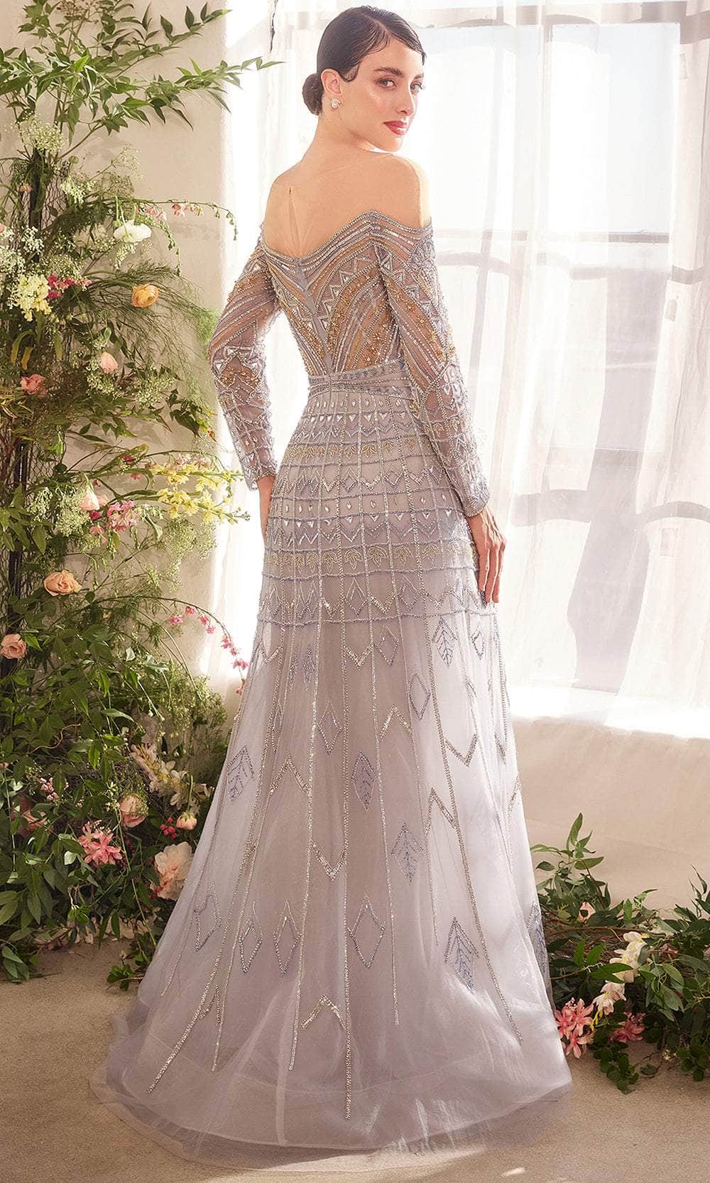 Andrea and Leo A1445 - Off-Shoulder Beaded Evening Gown Mother of the Bride Dresses