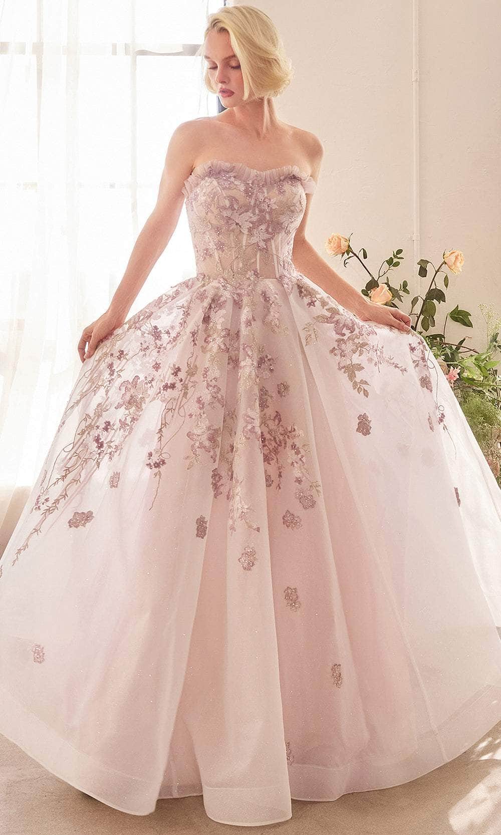 Andrea and Leo A1455 - Ruffle-Edged Strapless Prom Gown Prom Dresses