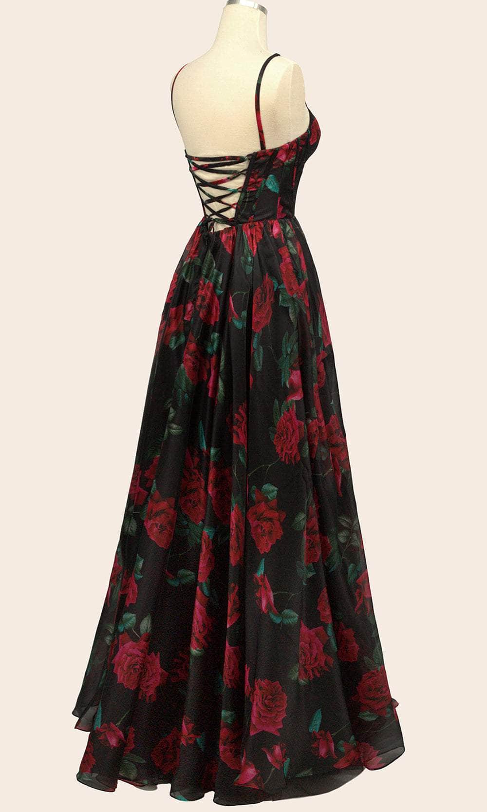 Andrea and Leo A1465 - Floral Print A-Line Evening Gown Prom Dresses