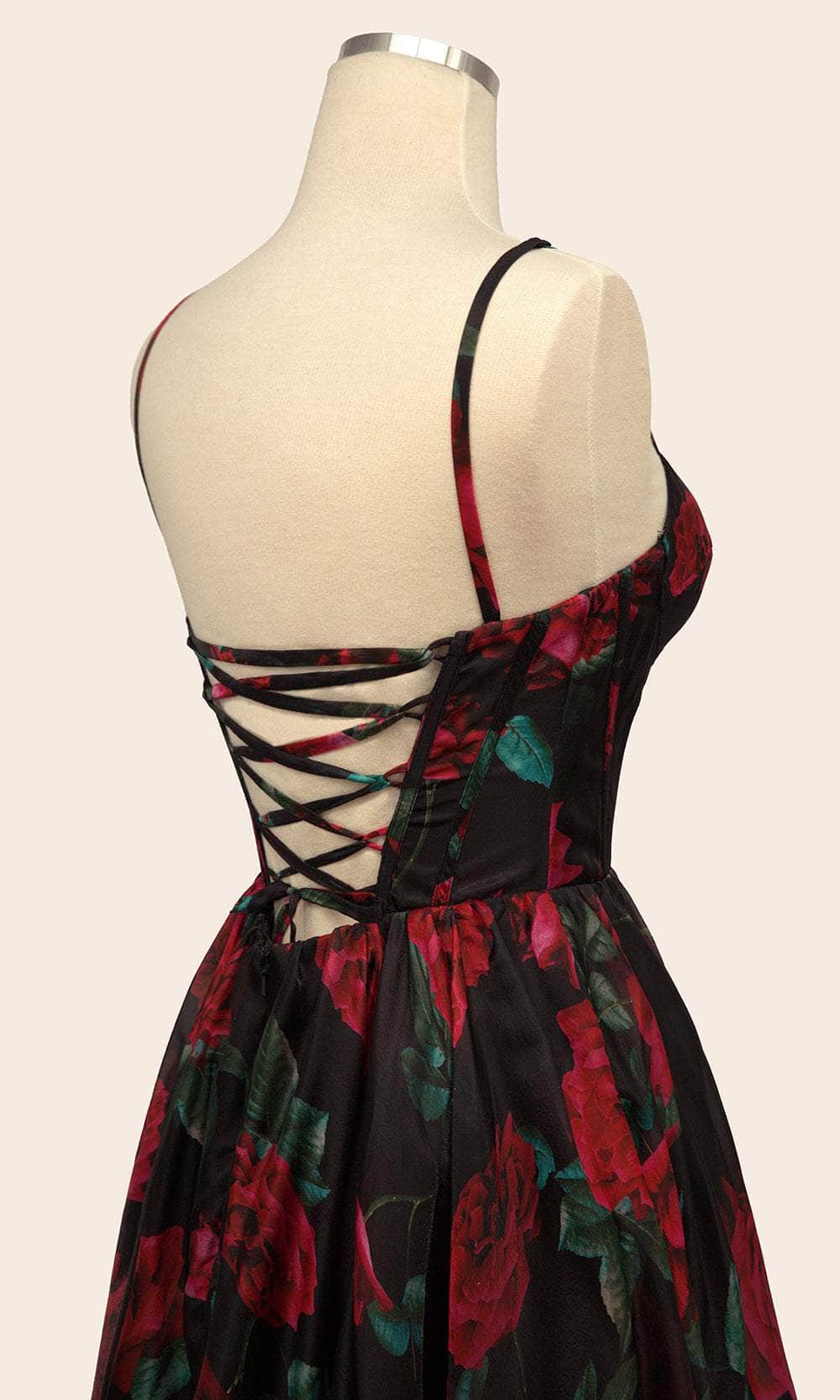 Andrea and Leo A1465 - Floral Print A-Line Evening Gown Prom Dresses